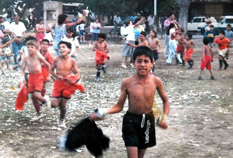 Esteban Andrada cuando tenía 7 años y jugaba en el club Junín de Mendoza (Gentileza Diario Los Andes de Mendoza)