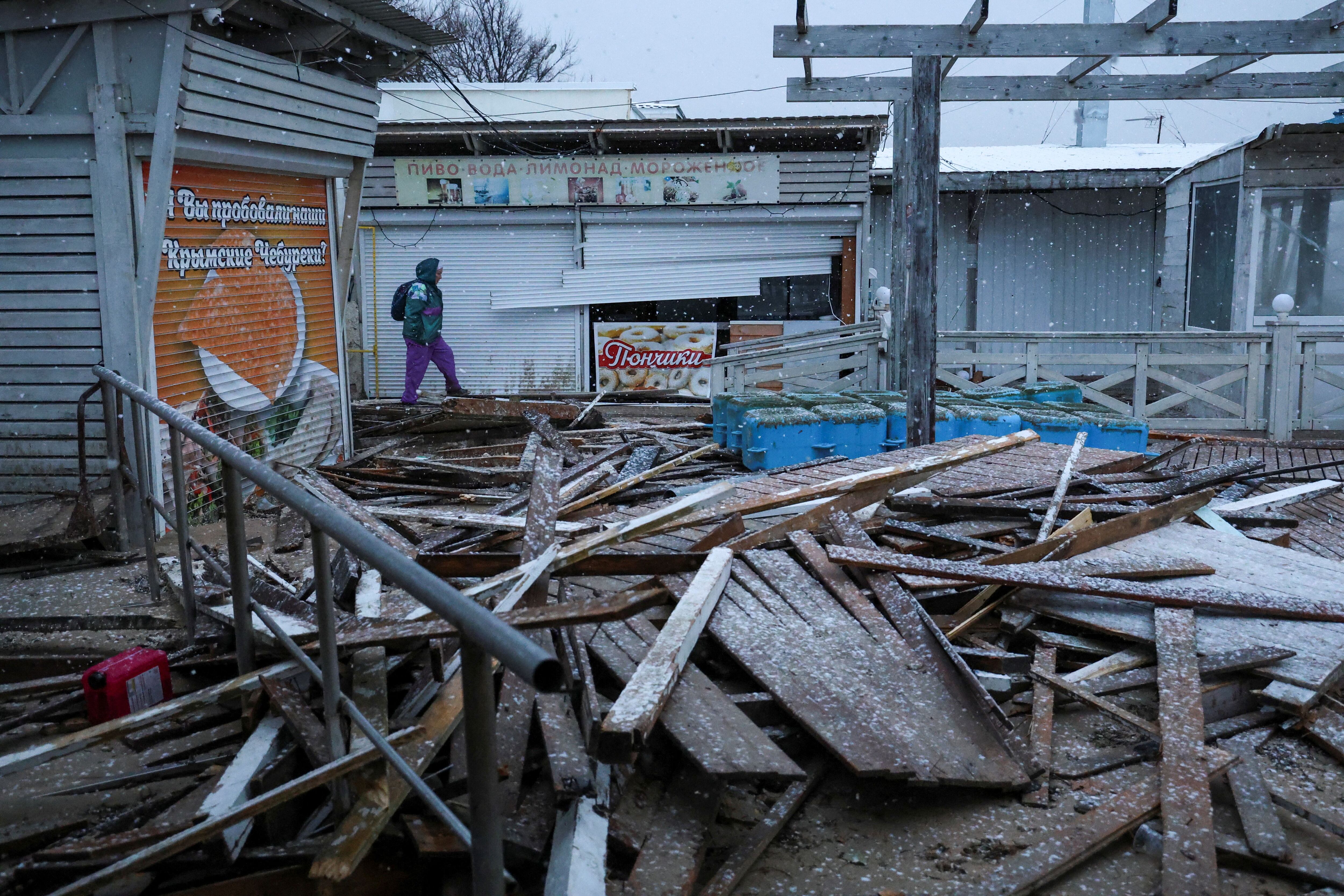 Zonas afectadas por la tormenta en Crimea (Reuters)