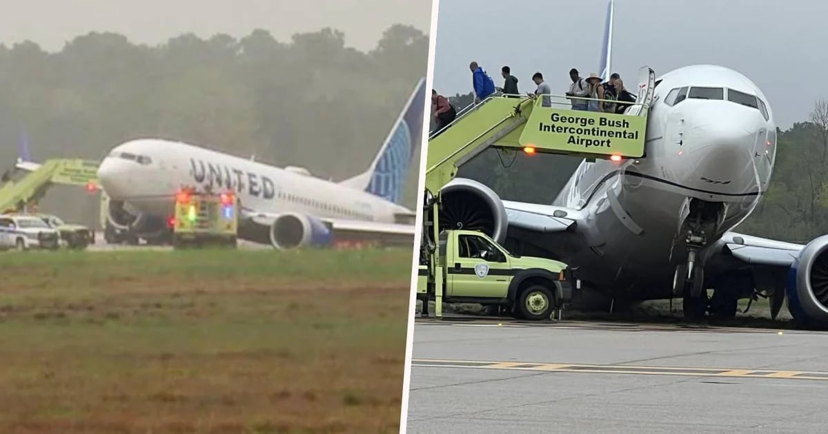 A Boeing 737 skidded off the runway after landing at a Texas airport.