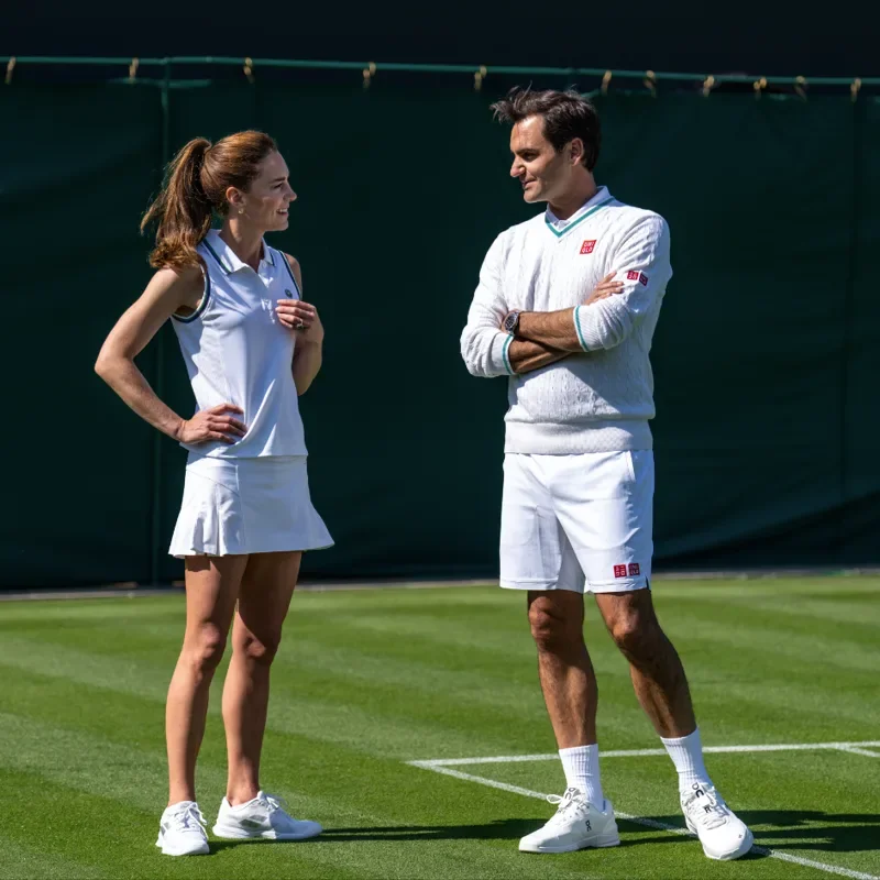 El encuentro de la princesa de Gales con el campeón Roger Federer también fue de lo más comentado en las redes sociales