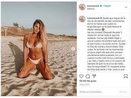 El mensaje de Ivana en Instagram