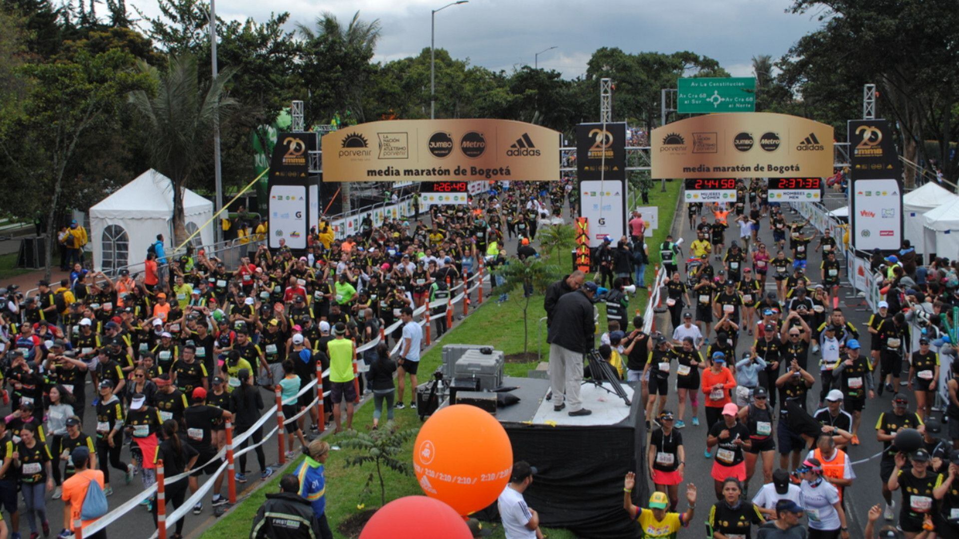 35.000 atletas participarán en la Media Maratón de Bogotá este domingo 2 de octubre. Foto: Media Maratón de Bogotá