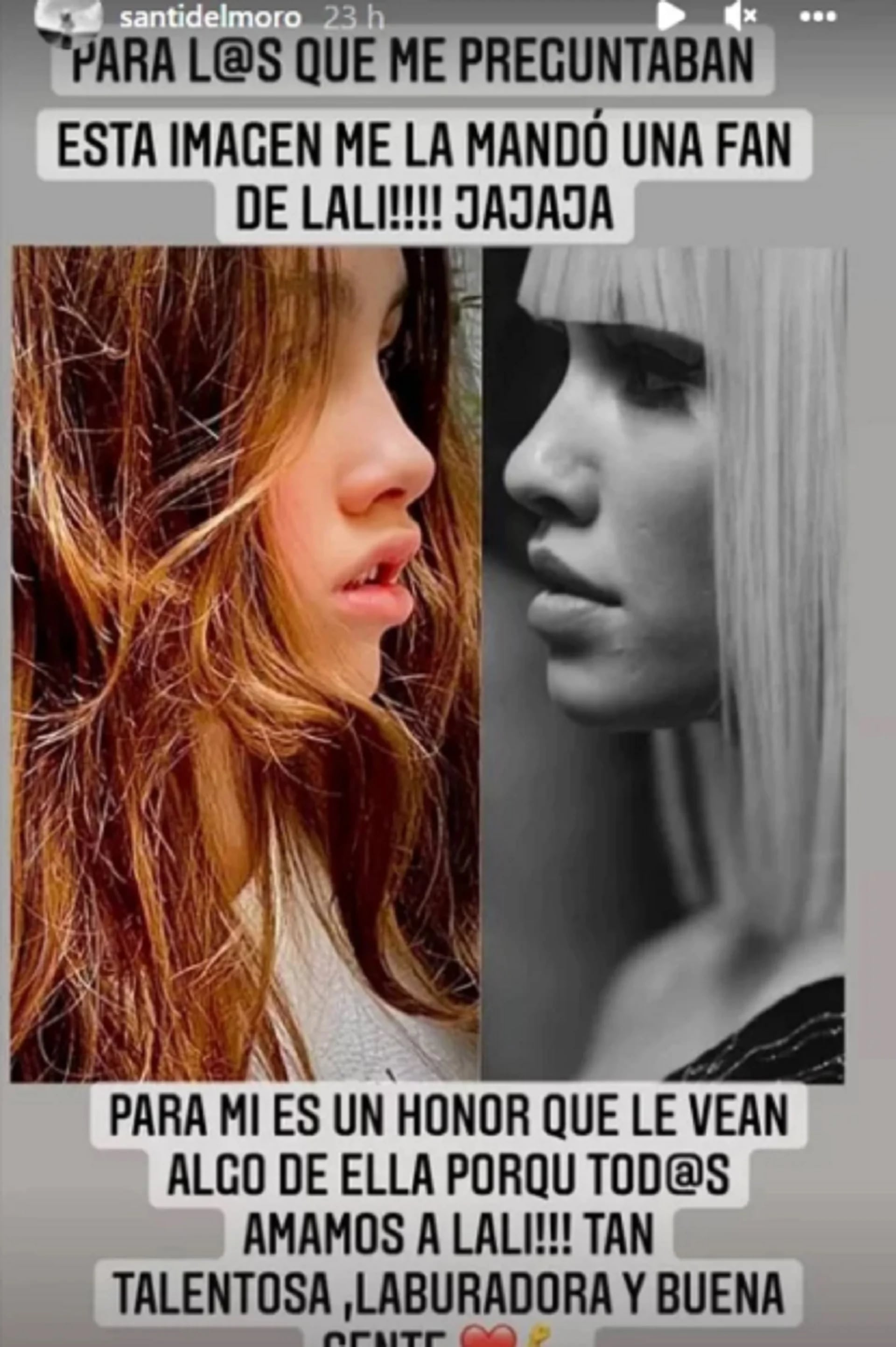 La foto de la hija de Santiago del Moro en la que la comparan con Lali Espósito