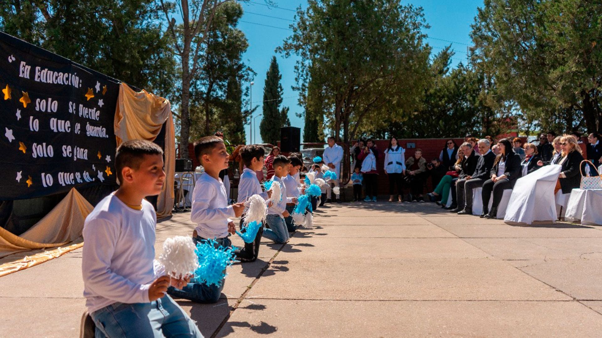 El acto de reinauguración de la Escuela N°188 de Bagual