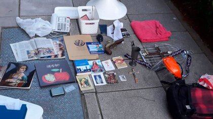Las pertenencias que Rodrigo Roza llevaba en su mochila al momento del crimen 