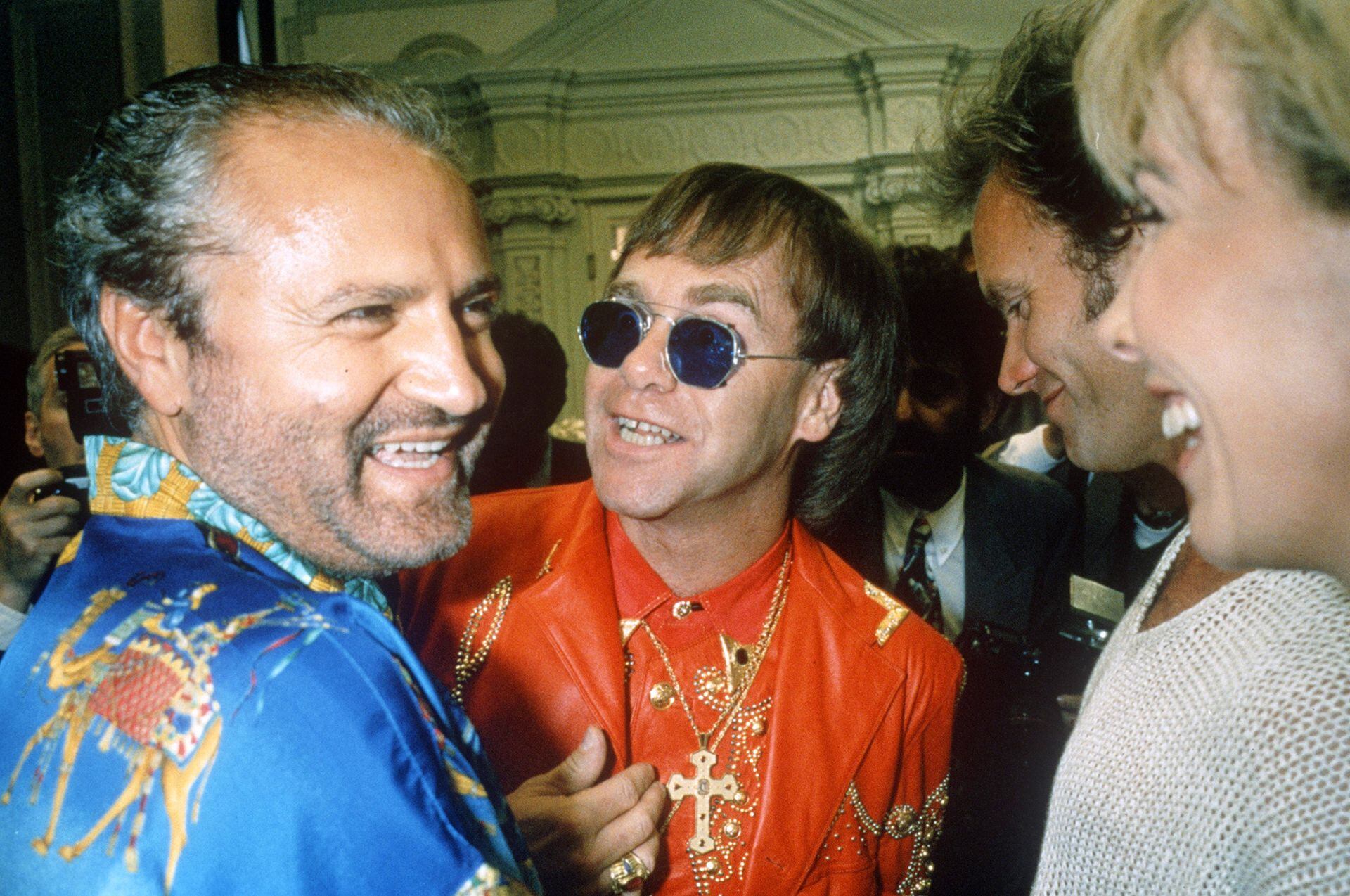 Con Elton John y Sting en 1992