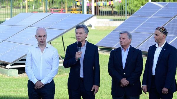 El presidente Mauricio Macri en un anuncio sobre energías renovables (Télam)