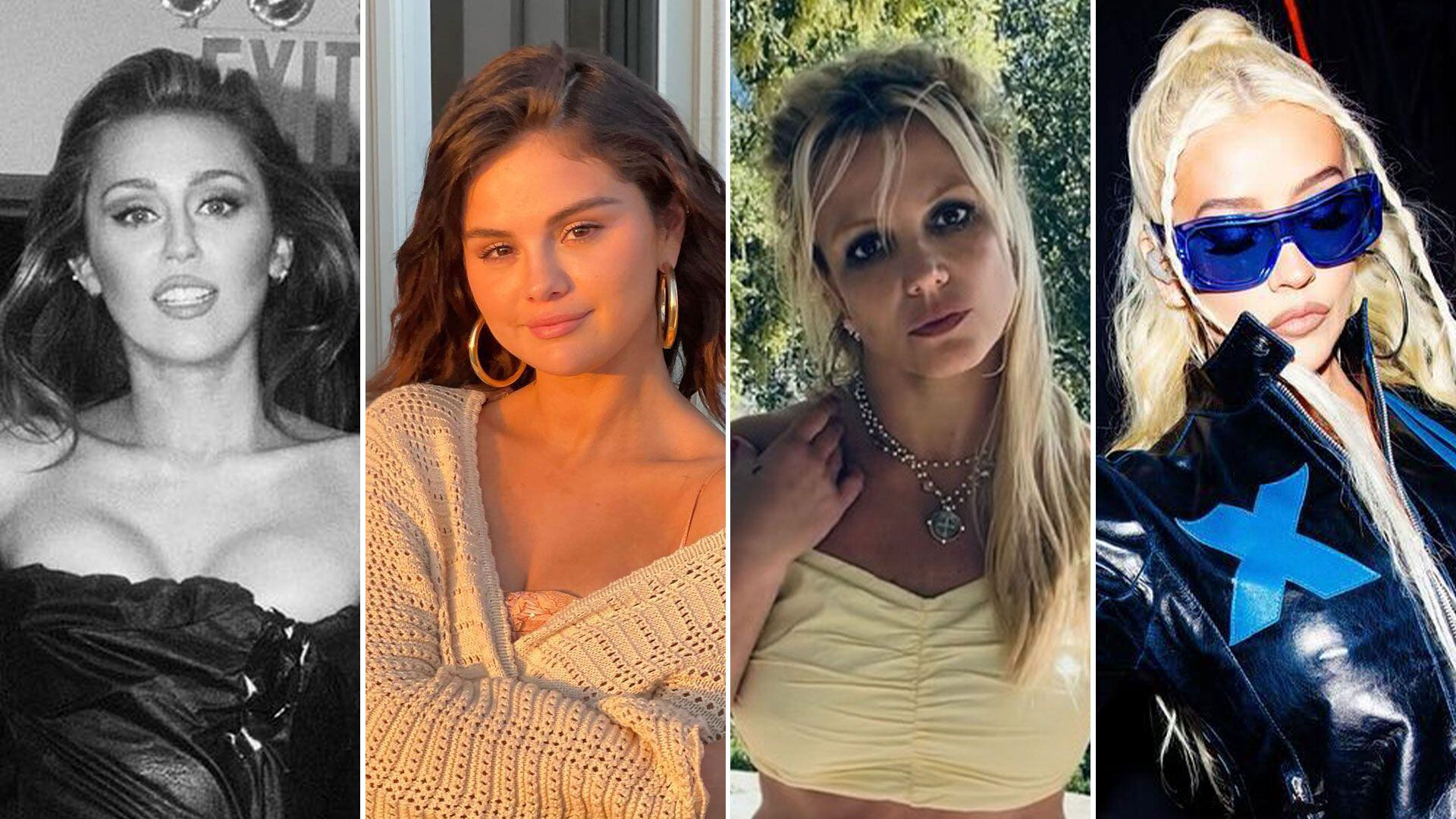 De Disney a íconos del pop: la transformación de Miley Cyrus, Selena Gómez, Britney Spears y Christina Aguilera