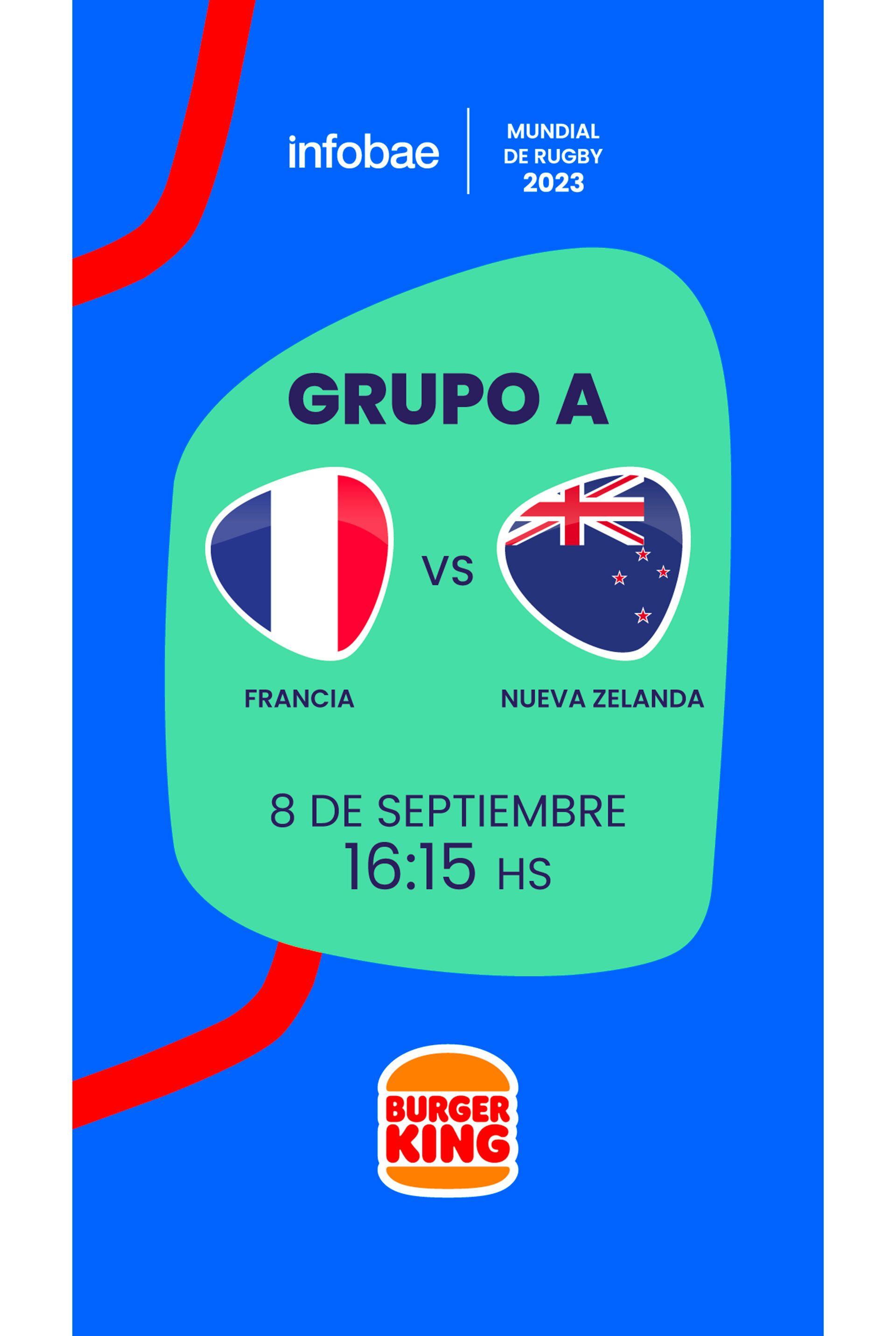 Francia y Nueva Zelanda protagonizarán el partido inaugural de la Copa del Mundo de rugby