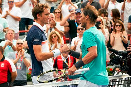 El ruso Medvedev y el español Nadal se verán las caras otra vez en Londres (EFE/Valerie Blum)