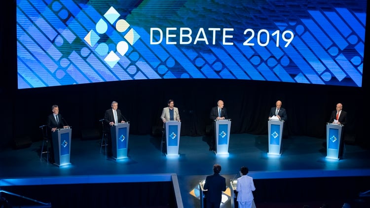 Macri, Fernández, Del Caño, Lavagna, Gómez Centurión y Espert debatieron sobre seguridad, empleo, producción, infraestructura y calidad institucional, entre otros temas