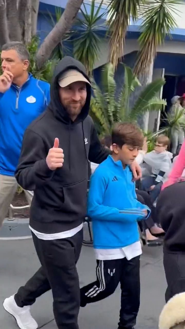 Lionel Messi buscó pasar desapercibido en Disney 