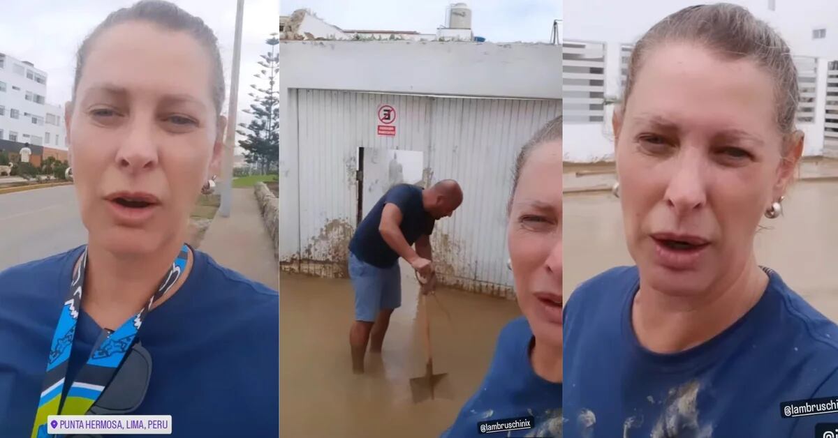 Leslie Stewart asked for help and joined the residents of Punta Hermosa to clean up the mud-filled streets