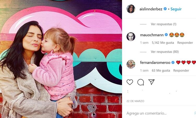 Ochmann ha comentado las publicaciones que Aislinn ha hecho con su hija Kailani
