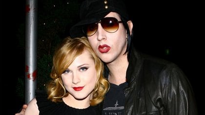 Marilyn Manson y Evan Rachel Wood (AFP)