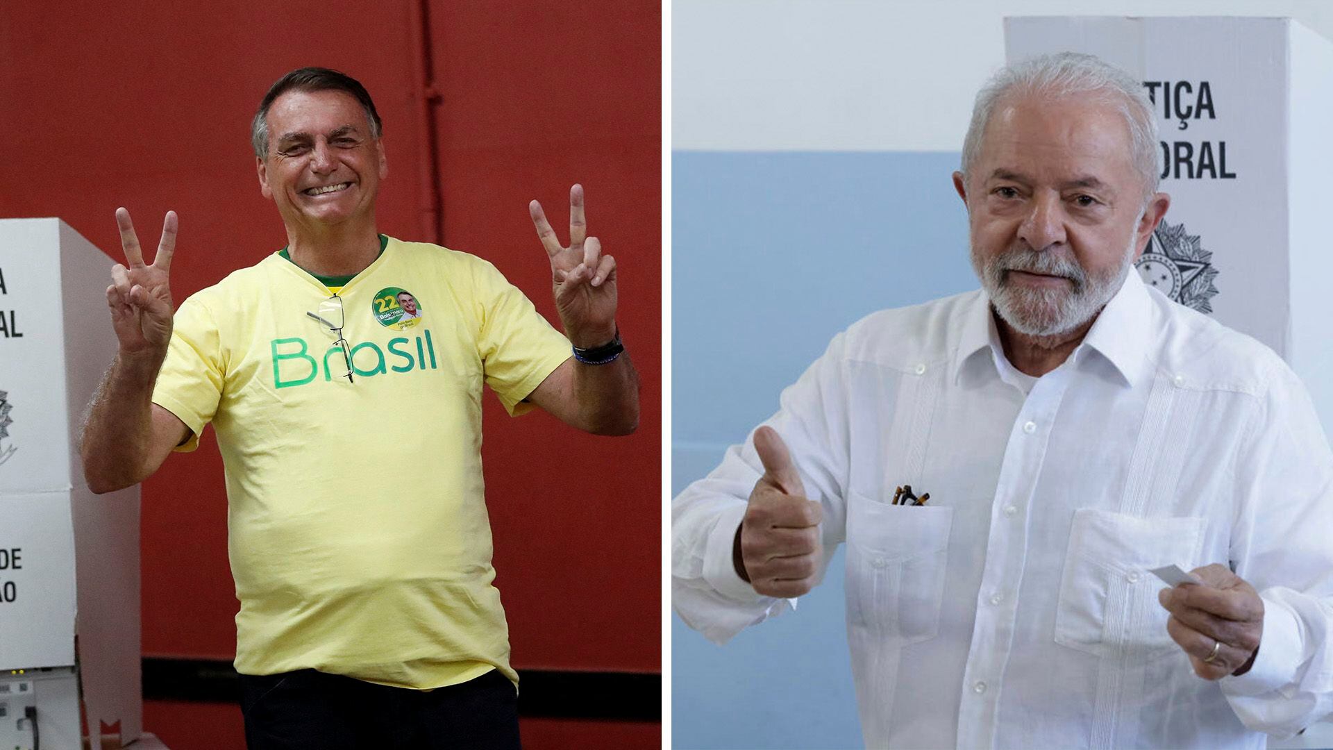 Votacion Brasil Lula y Bolsonaro