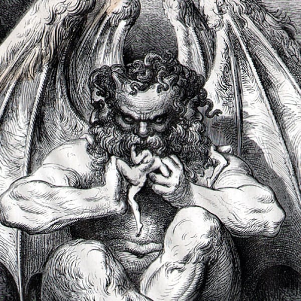 El diablo de Gustave Dore, en la Divina Comedia de Dante