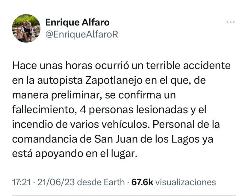 Enrique Alfaro sobre el accidente en Jalisco