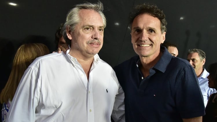 Alberto Fernández y el ministro Gabriel Katopodis, ex intendente de San Martín