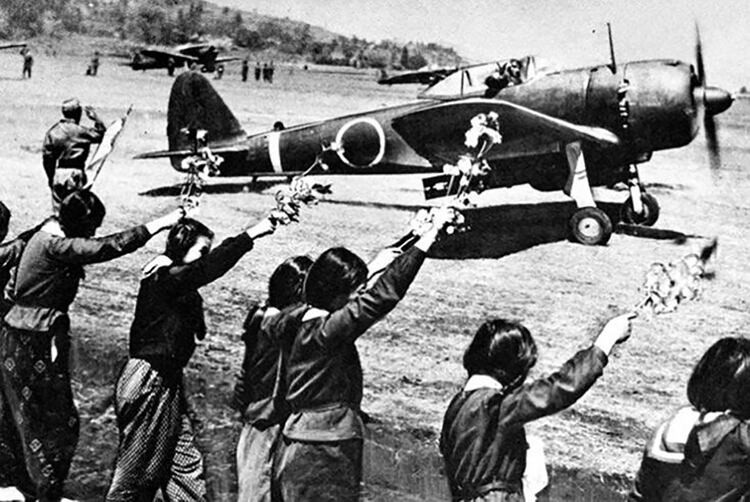 Las despedidas a los pilotos suicidas japoneses