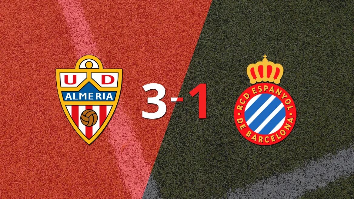 Almería goleó a Espanyol por 3 a 1