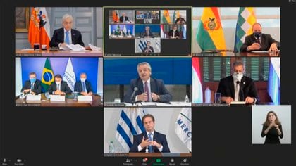 La reunión virtual del Mercosur que tuvo lugar ayer