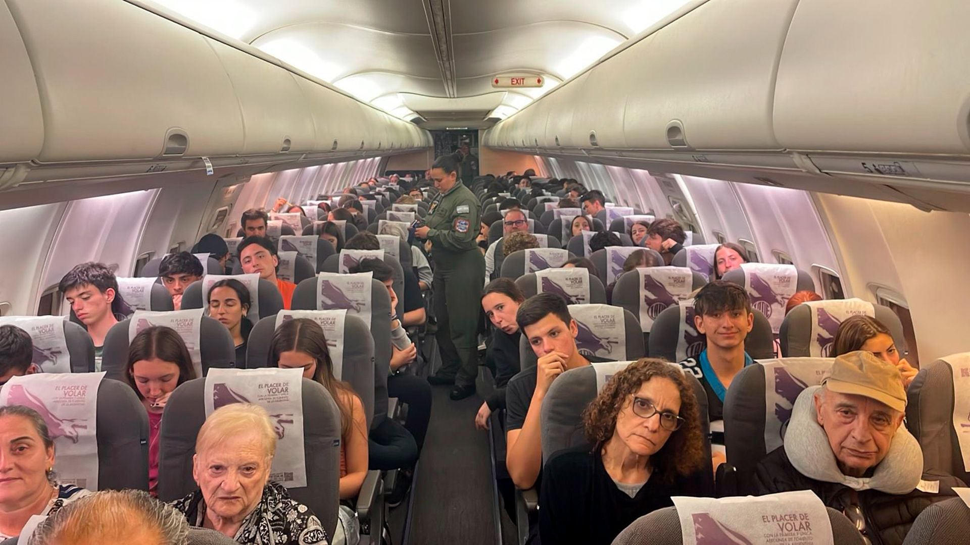 vuelo Israel - Roma evacuacion argentinos de la guerra
