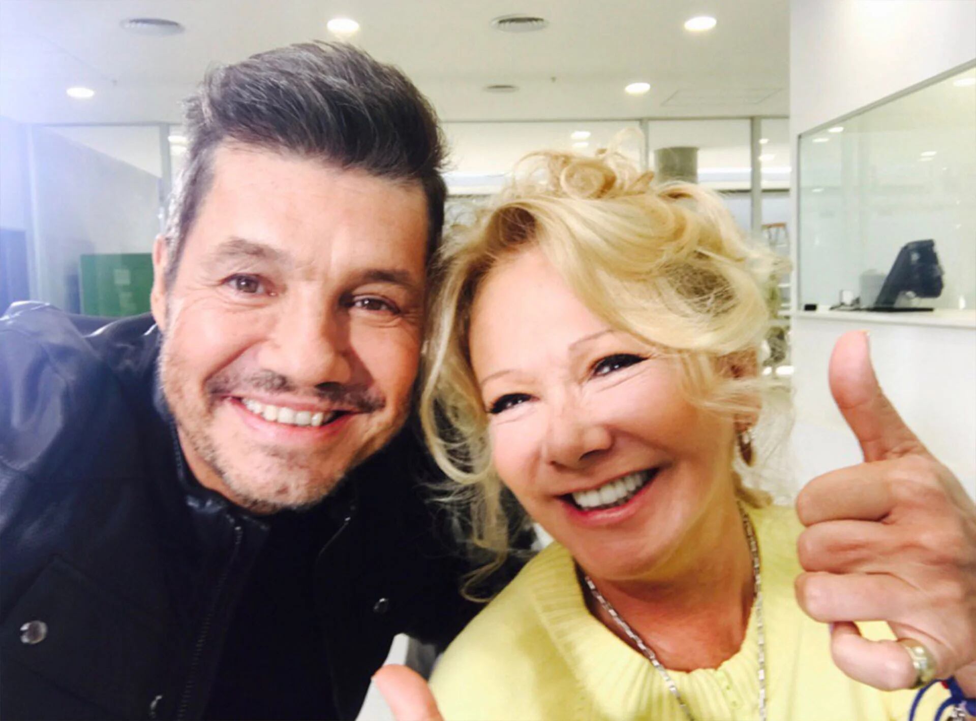 Marcelo Tinelli junto a Soledad Silveyra