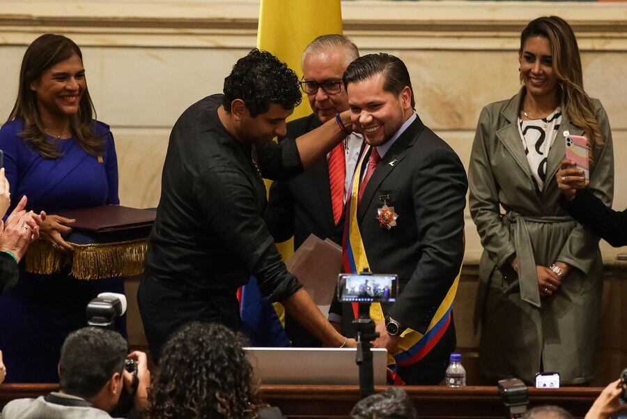 Andrés Calle en su elección como nuevo presidente de la Cámara de Representantes (Colprensa-John Paz)