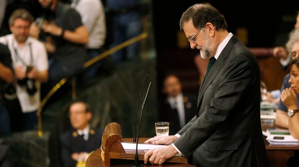 Mariano Rajoy habla ante el Parlamento (AP)
