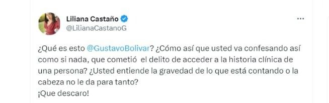 Usuarios en redes sociales critican al exsenador Gustavo Bolívar por obtener una historia clínica de índole reservado.