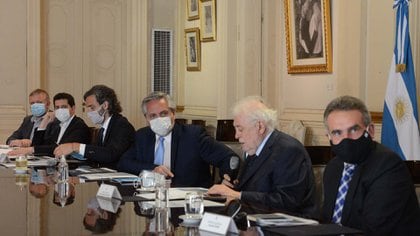 Alberro Fernández y Ginés González García analizarán las posibles medidas restrictivas durante esta semana (Presindencia de la Nación)