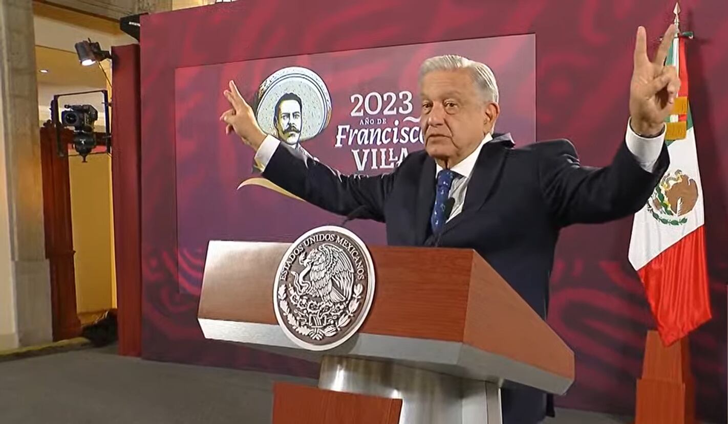 El presidente López Obrador durante la conferencia de prensa matutina de este jueves. (Foto: Captura de pantalla | Presidencia)