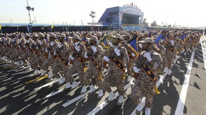 El desfile anual de la Guardia Revolucionaria de Irán (AFP)