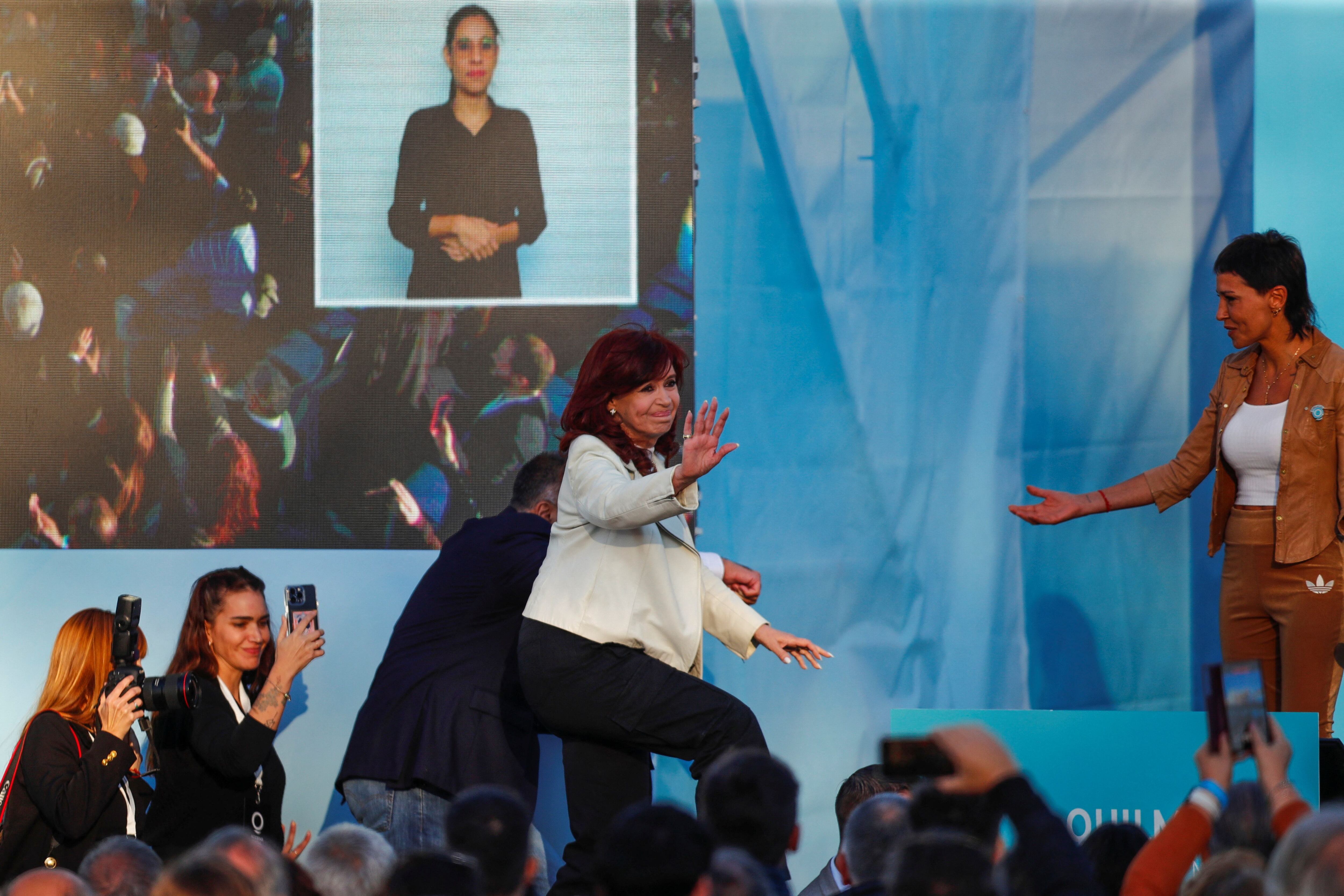 Cristina Kirchner en Quilmes (REUTERS/Cristina Sille)