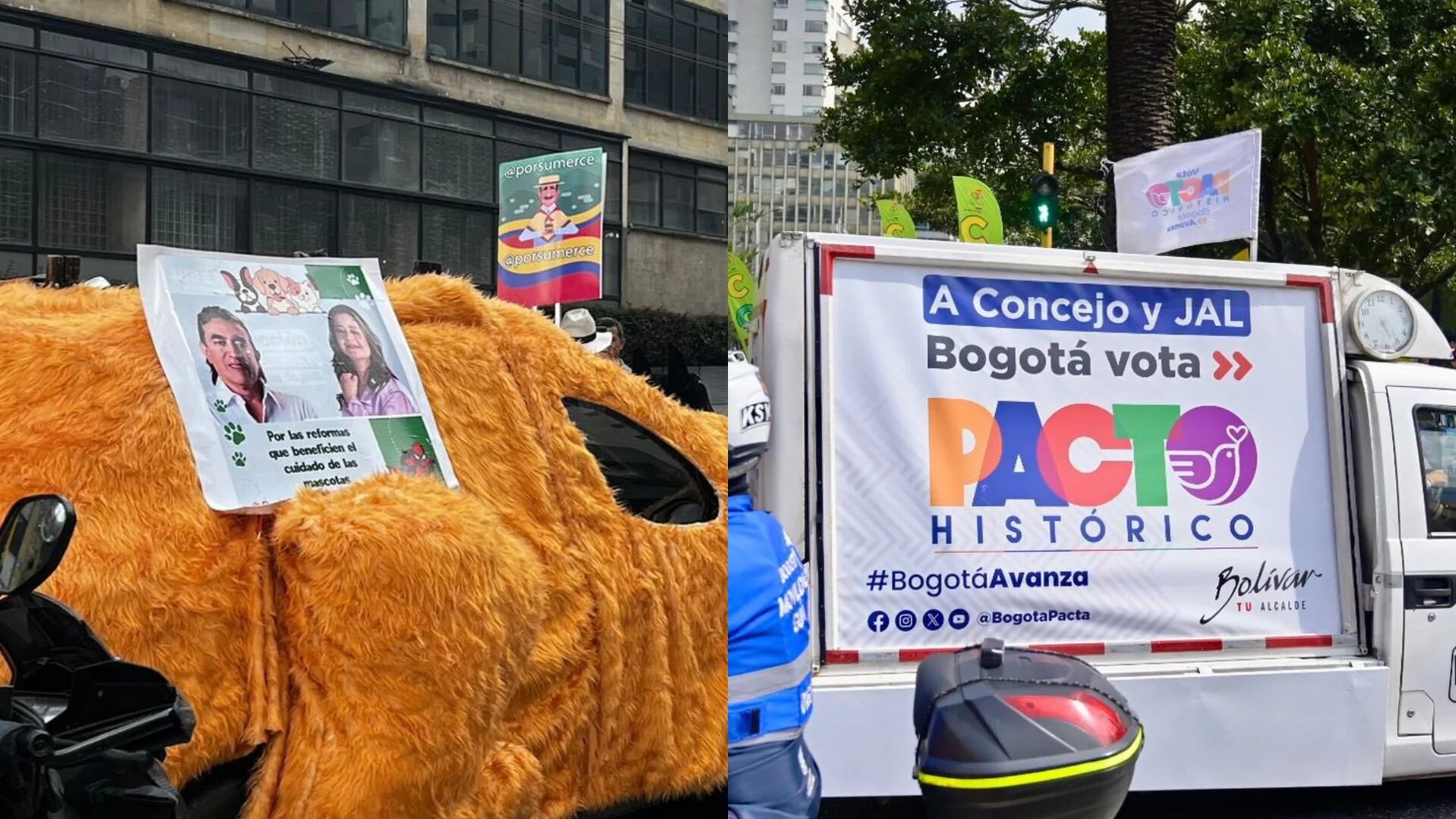 Llueven críticas contra Gustavo Bolívar por publicidad durante marcha a favor del Gobierno Petro en Bogotá