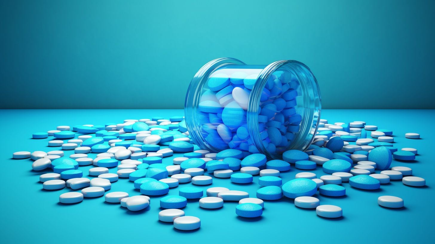 Pastillas azules en laboratorio para pruebas de detección de fentanilo - (Imagen Ilustrativa Infobae)