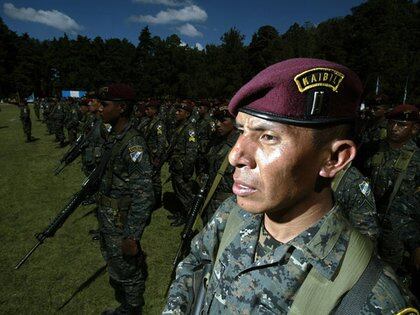 El general Pérez Molina fundo los Kaibiles, la fuerza élite de Guatemala (Foto: AFP)