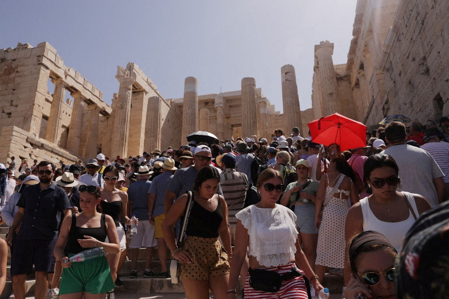 The World Heritage site is currently experiencing a spike in visitors and was actually closed last weekend during the hottest hours.  (Reuters/Louisa Frady)
