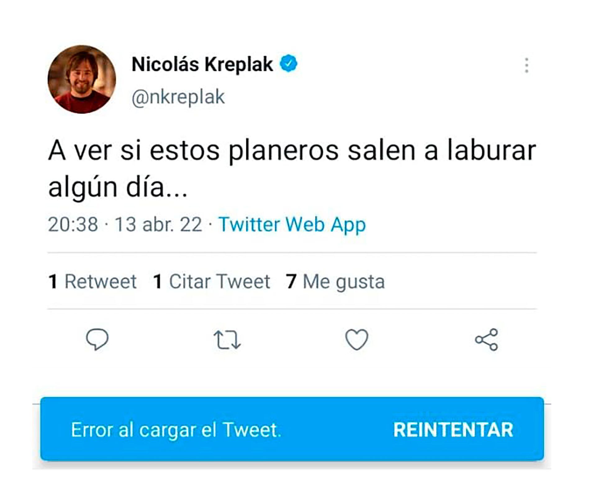 nicolas kreplak cuenta de twitter hackeada