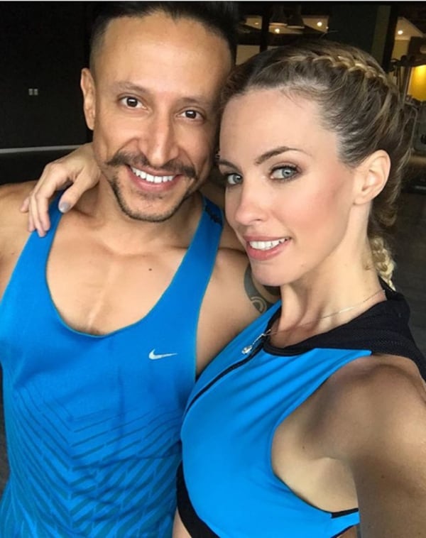 Rocío Guirao Díaz y su personal trainer, Julián Carvajal
