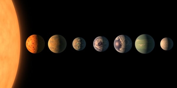 Si hubiera vida inteligente en el sistema de TRAPPIST-1, podría captar el láser infrarrojo (NASA/JPL)