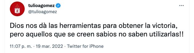 Criticism from Tulio Gomez after America's defeat against Medellin in the BetPlay League. Screenshot