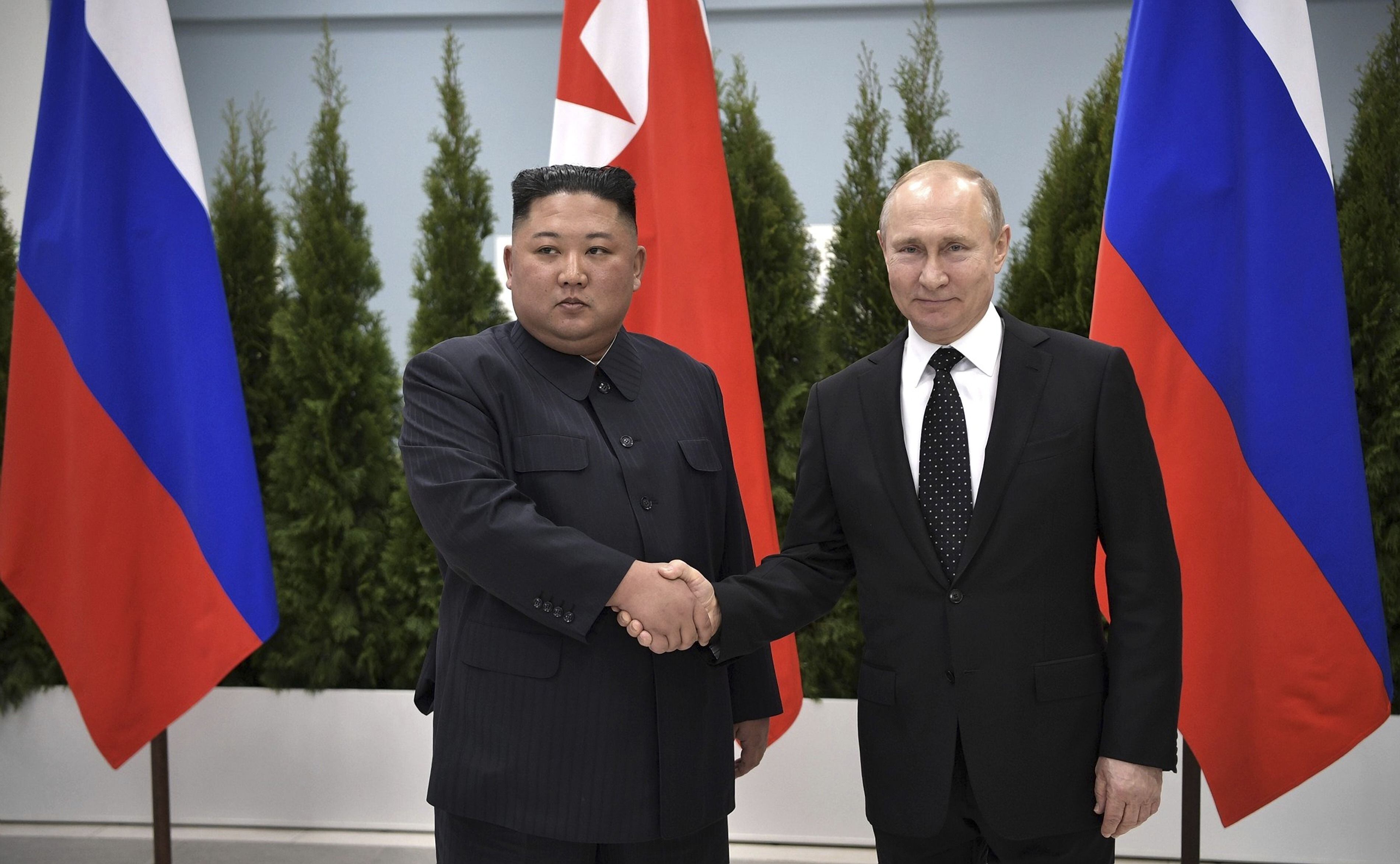 Reunión de Vladimir Putin y Kim Jong Un en Vladivostok en 2019. Europa Press/Contacto/Russian Presidency
