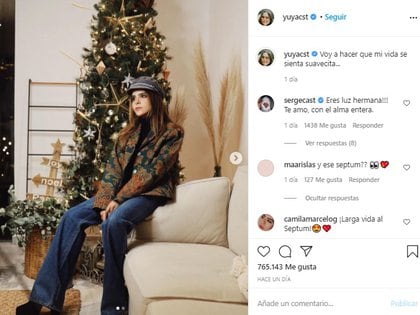 En esta publicación navideña, Yuya comentó que quería hacer que su vida "se sienta suavecita" (Foto: Instagram @yuyacst)
