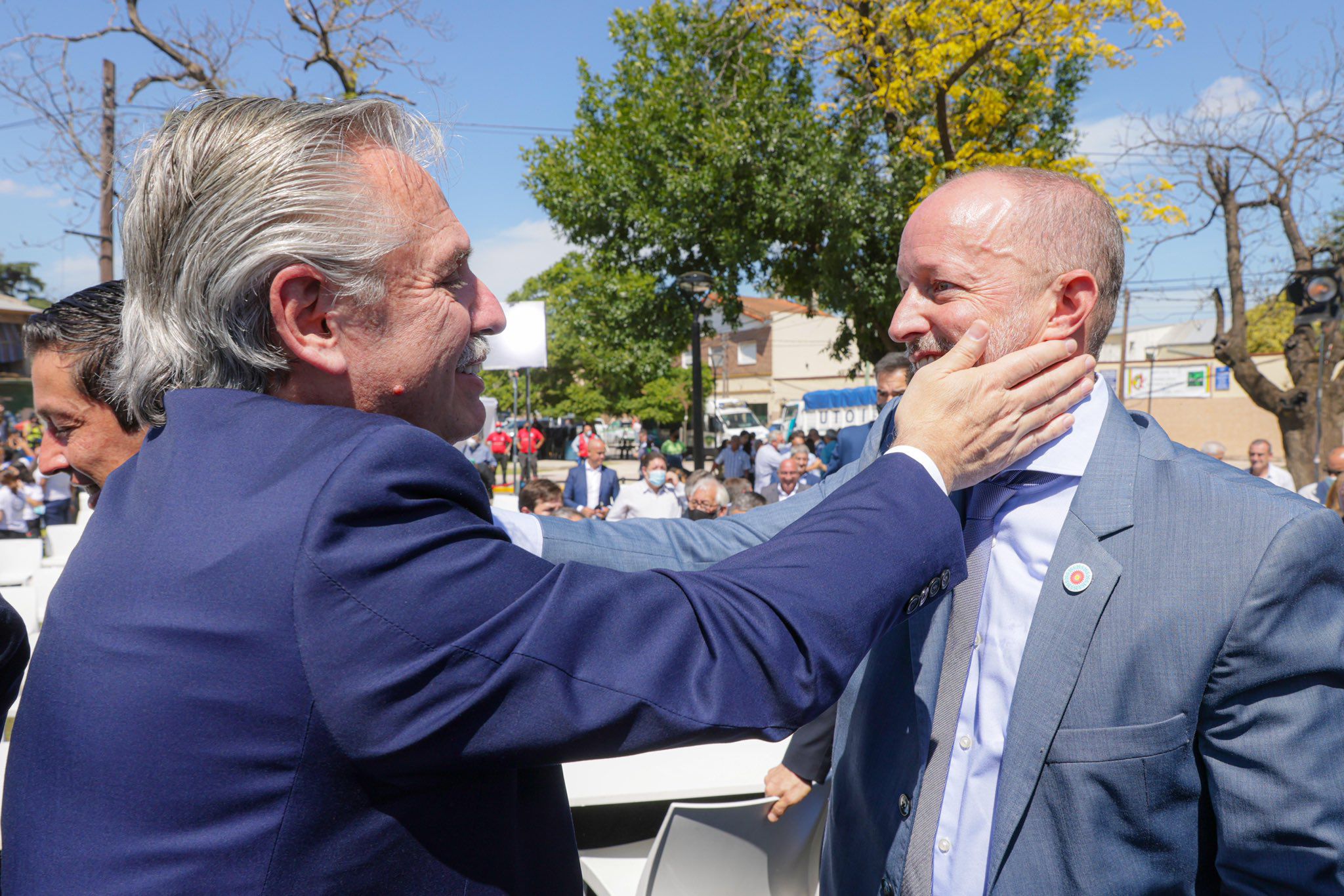 El presidente Alberto Fernández y el ex jefe de Gabinete bonaerense, Martín Insaurralde