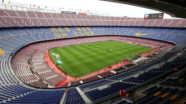 El estadio vacío en el que se jugo Barcelona-Las Palmas el 1ero de octubre
