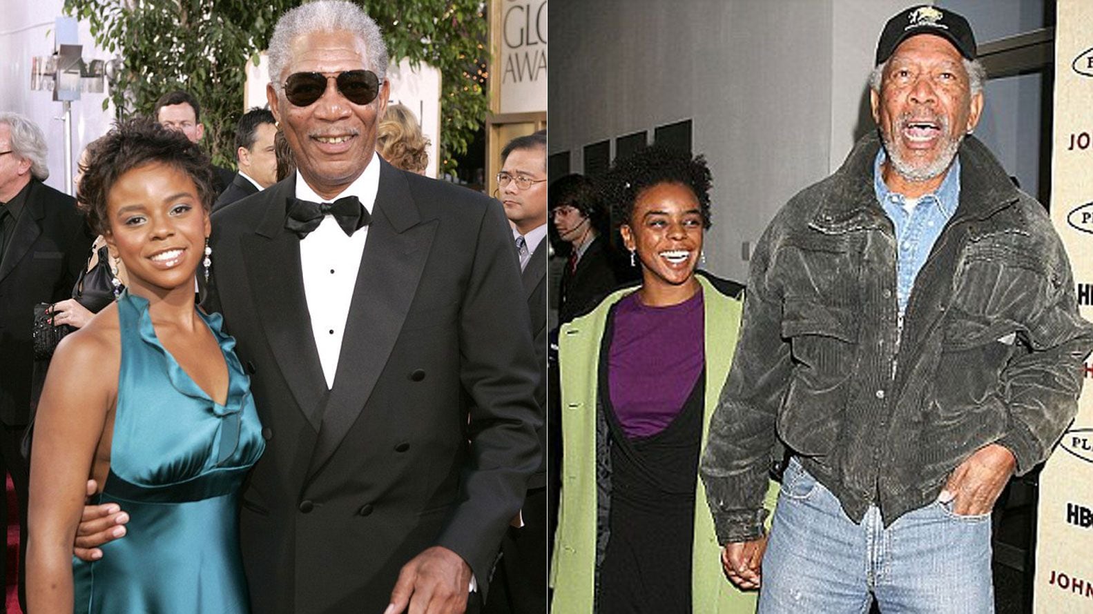 Morgan Freeman y su nieta adoptiva, E’Dena Hines