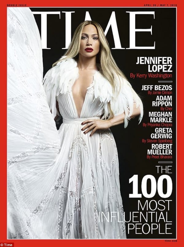 Jennifer Lopez encabeza la lista de las 100 personas más influyentes de la revista Time