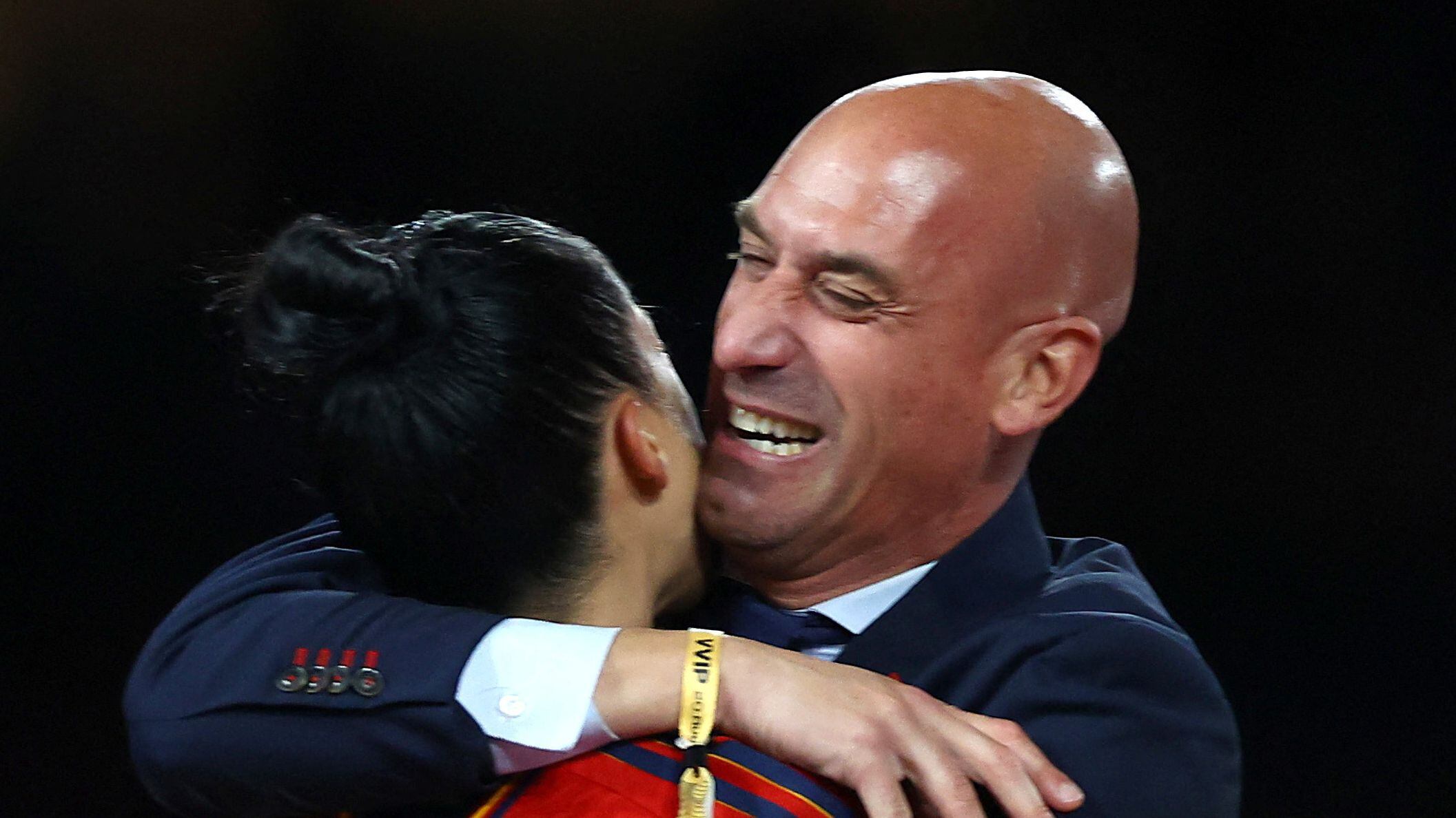 Luis Rubiales y Jenni Hermoso tras la final del Mundial Femenino (Reuters / Hannah Mckay)